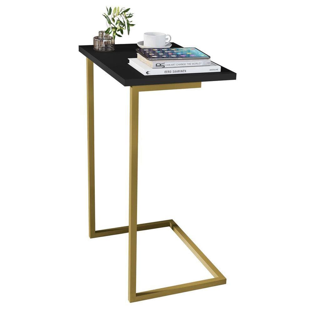 Mesa Lateral Apoio Sofá E Decoração Jb 4775 - Allure Preto