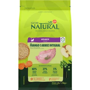 Guabi Natural Gatos Ad. Frango/Arroz 1,5Kg