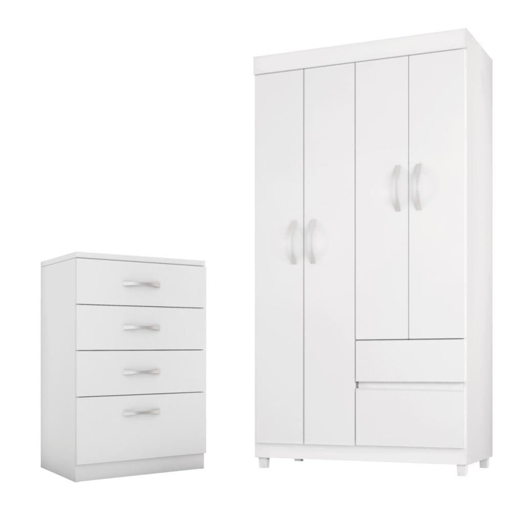 Conjunto Quarto Guarda Roupa Comoda Vicenza
