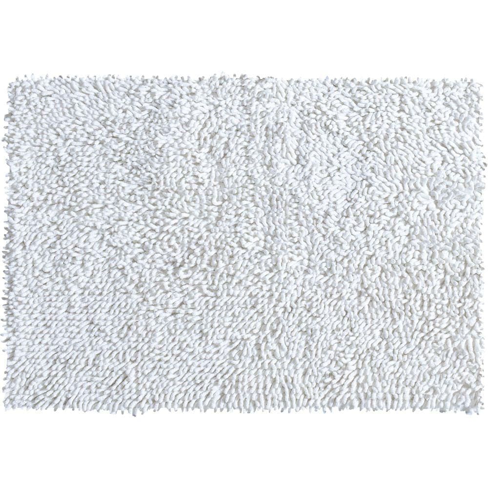Tapete De Quarto Algodão Retangular Vizapi Cotton Fluff 100X150Cm Branco