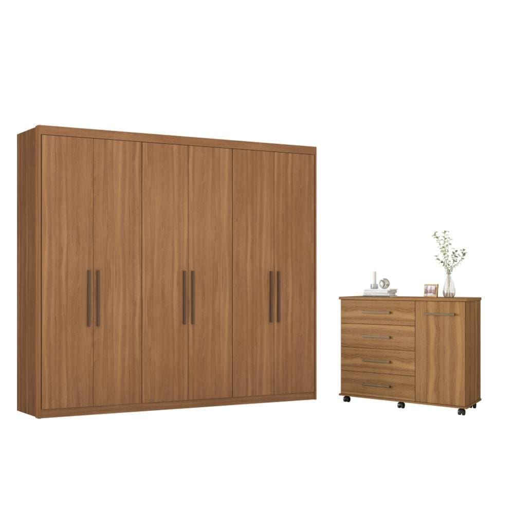 Conjunto Quarto Guarda Roupa Comoda Caroline