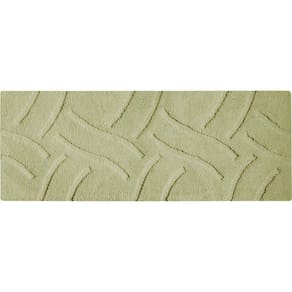 Tapete De Banheiro Quarto Microfibra Base Látex Antiderrapante Vizapi Luxury 55X140Cm Verde