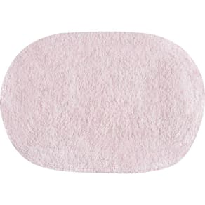 Tapete De Banheiro Algodão Oval Vizapi Dahr Vz105Pp 40X60Cm Rosa Pale