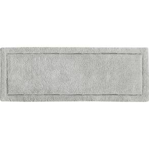 Tapete De Banheiro Quarto Corredor Algodão Retangular Vizapi Kerala 55X140Cm Cinza Gris