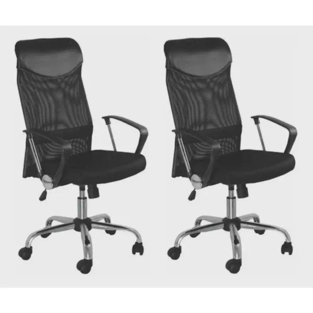 Kit 2 Cadeira de Escritorio Presidente Comfort Preto