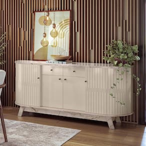 Buffet 04 Portas 02 Gavetas Mônaco Calacata Off White Madetec