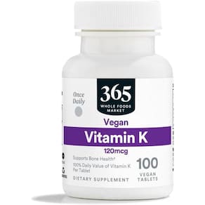 Vitamina K2 120Mcg 365 Whole Foods 100 Tabletes Importado