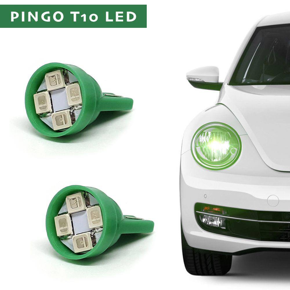 Par Lâmpadas T10 Pingo Led Verde Lanterna Farolete Meia Luz Nissan Livina 2010 2011 2012 2013
