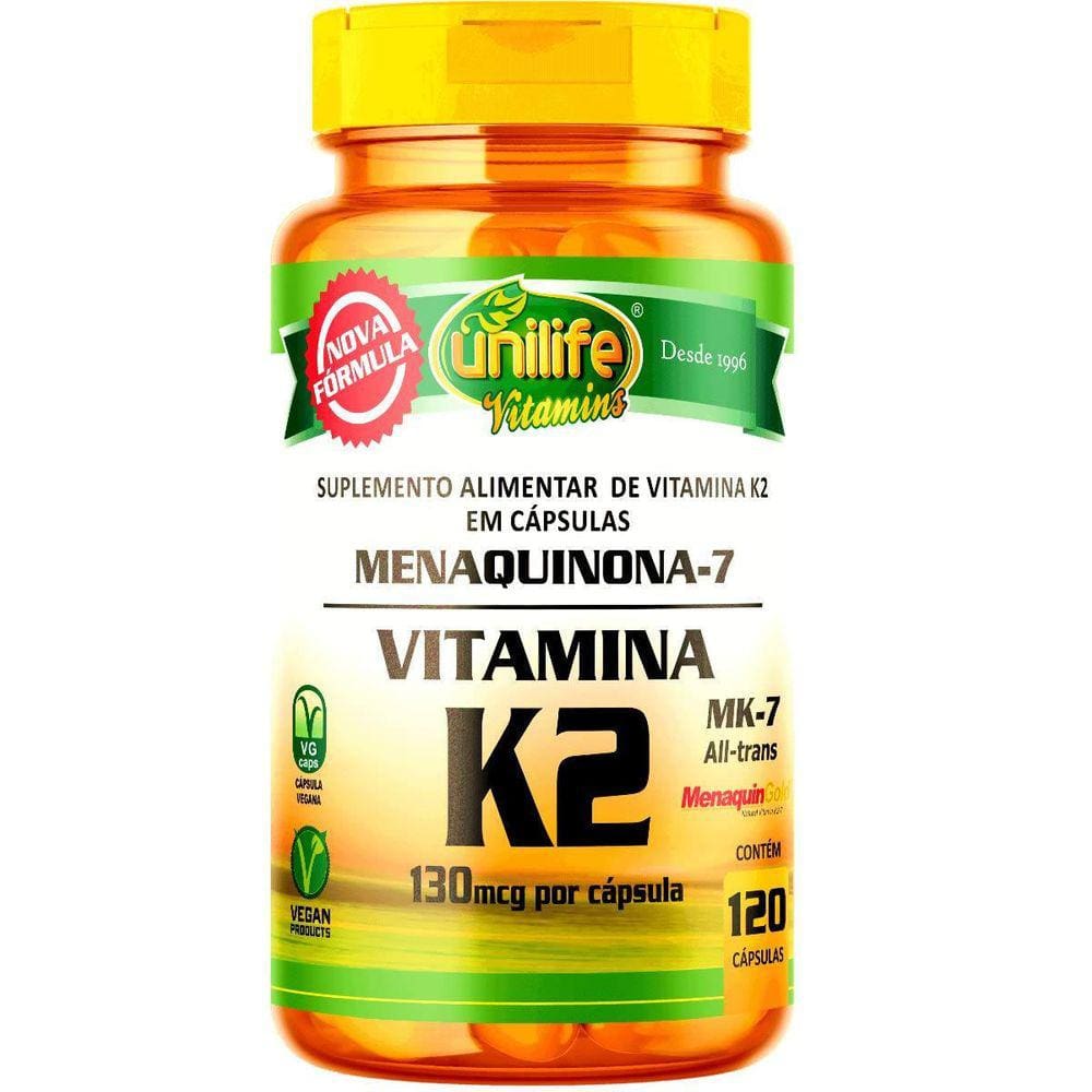 Vitamina K2 Menaquingold Mk-7 Unilife 120 Cápsulas Vegano