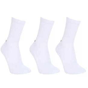 Kit Meia Under Armour Cano Longo Core Cotton Crew 3 Pares - Gelo