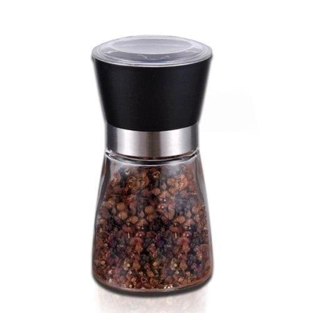 Moedor De Especiarias Triturador Tempero Vidro Inox Manual
