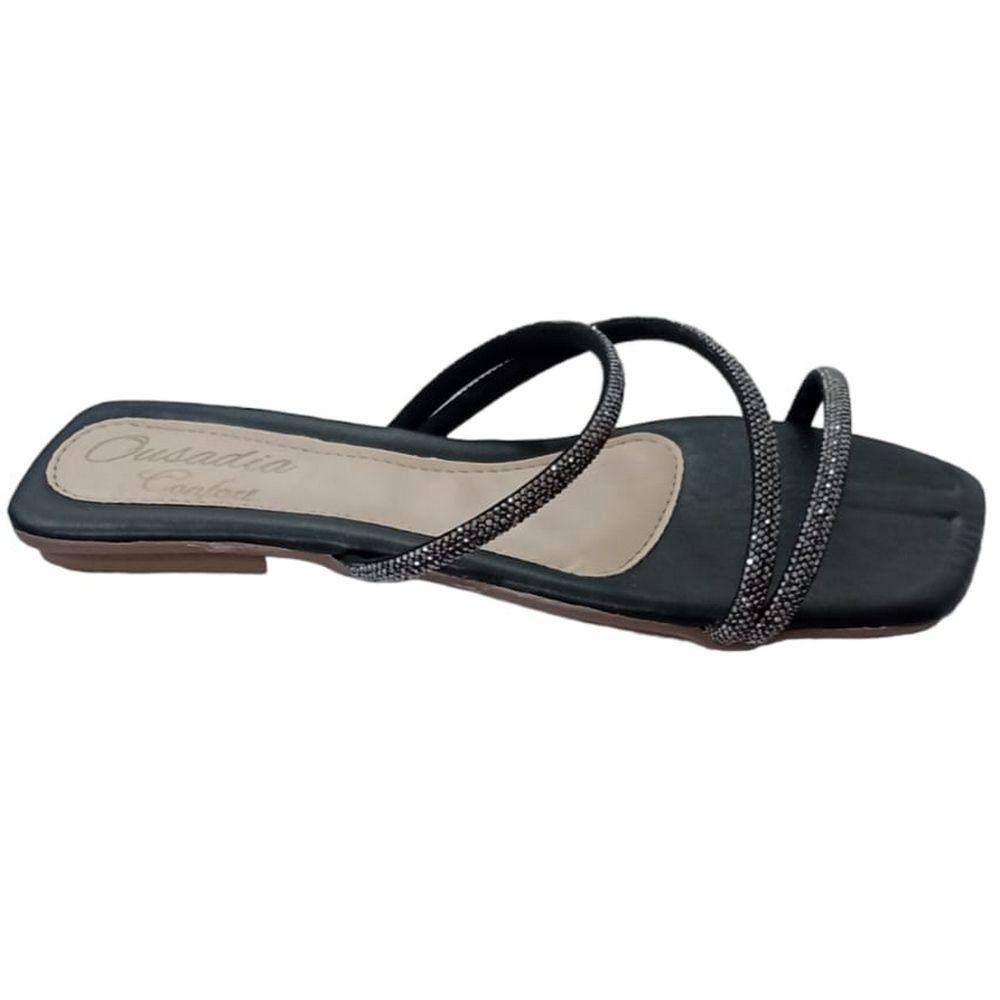 Rasteira Feminina Ousadia Napa Confort Brilho 006.070.002