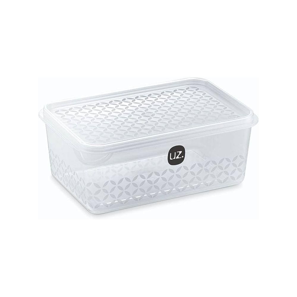 Organizador Multiuso Transparente com Tampa 1 Litro