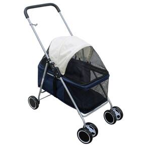 Carrinho de Passeio Pet para Cães e Gatos Preto