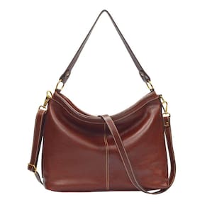 Bolsa Feminina Média Ombro Tiracolo Transversal em Couro