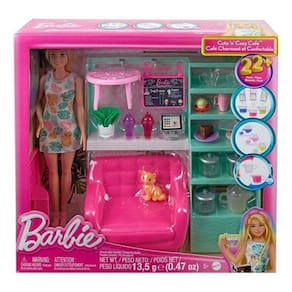 Boneca Barbie Conjunto Loja De Chá Cuidados Pessoais Hkt94