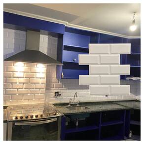 Kit 18 Placas Revestimento 3D Parede 50X50 Tendencia Cozinha