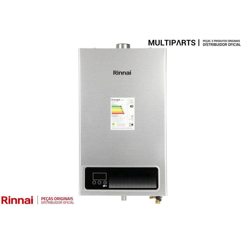 Aquecedor Digital Glp 15L Rinnai Reue150Fehgl8 E15Fehg Prata