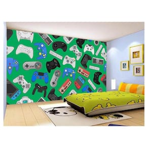 Papel De Parede 3D Infantil Controle Game Jogo 3,5M Azs236