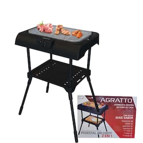 Churrasqueira Portátil Elétrica Pezinho Suporte 110V/220V