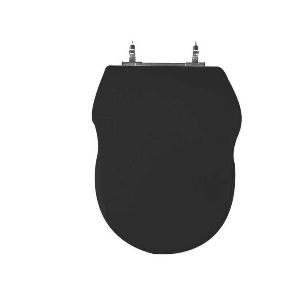 Assento Sanitário Poliéster para Louça Hampton incepa Aço Preto