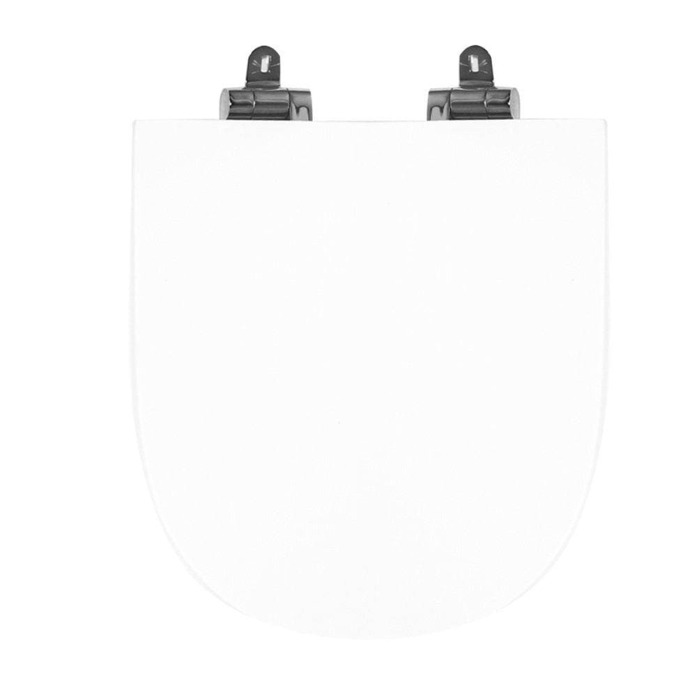 Assento Sanitário Poliéster para Louça Link/carrara/belle Époque deca Slow Close Cromado Branco