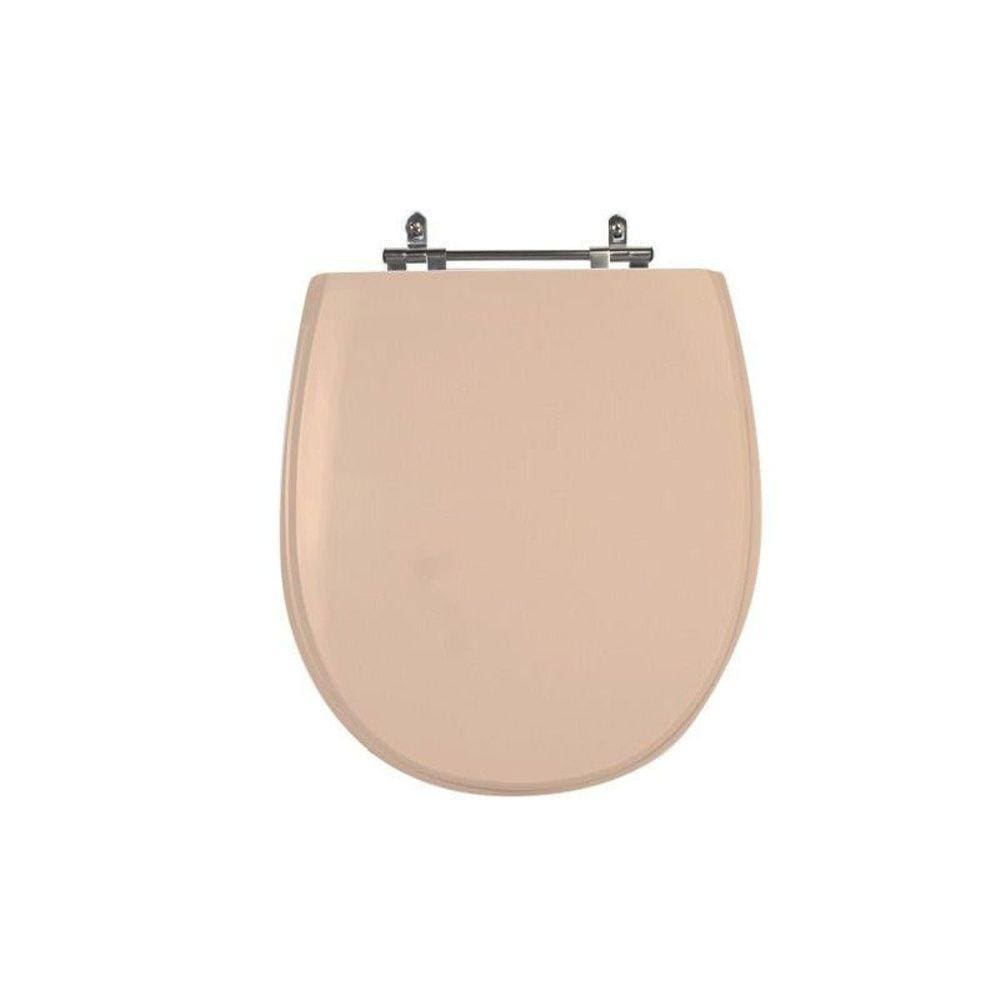 Assento Sanitário Poliéster para Louça Village deca Aço Rosa Floral