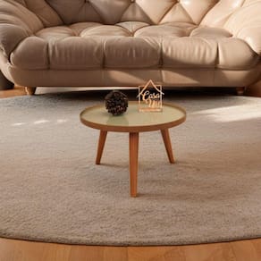 Mesa de Centro com Vidro Tray Laminada 50/30 Cinza