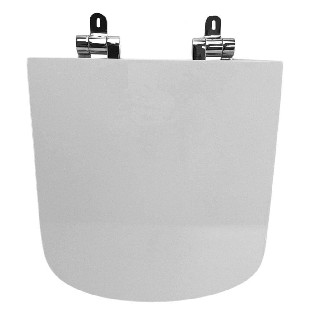 Assento Sanitário Poliéster para Louça Dama Senso roca Slow Close Cromado Branco