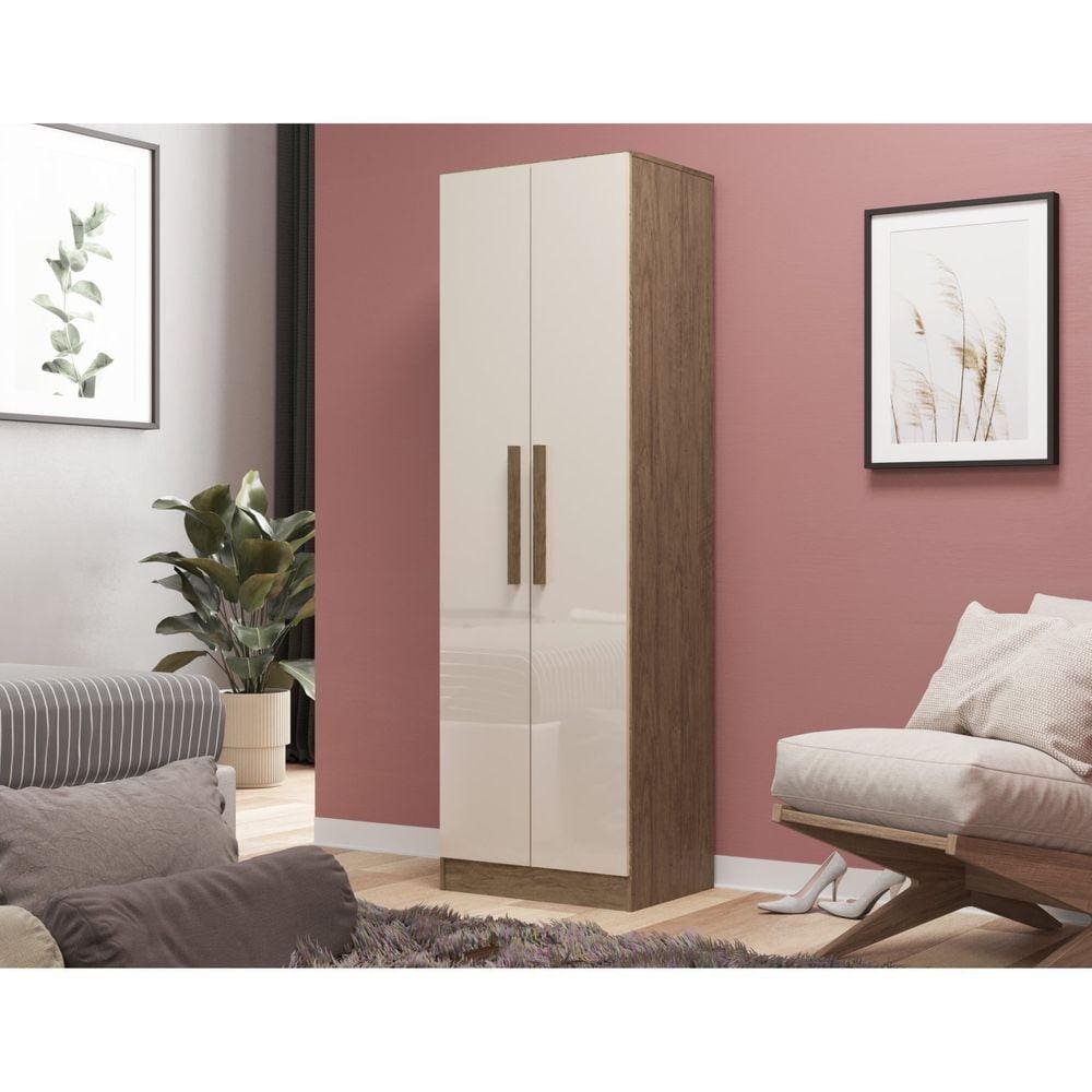 Sapateira 2 Portas para até 10 Pares Wood/Cristalo