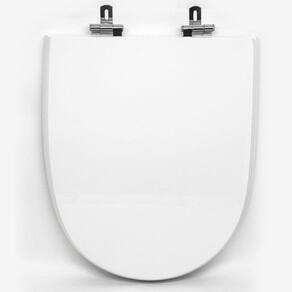 Assento Sanitário Poliéster para Louça Liss/lift docol Super Luxo Cromado Branco