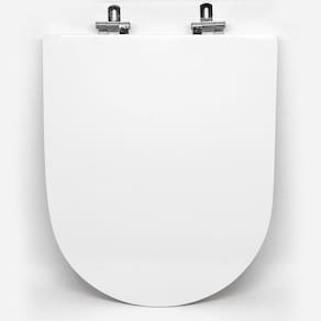 Assento Sanitário Poliéster para Louça Next docol Super Luxo Cromado Branco