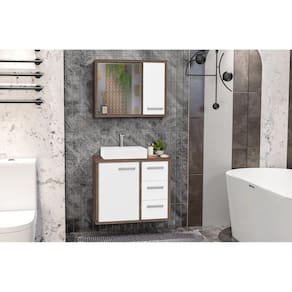 Conjunto para Banheiro Turin 60 Avelato / Branco