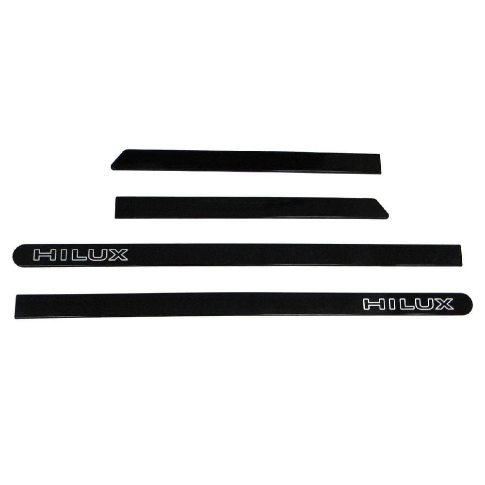 Jogo De Friso Lateral Pintado Preto Safira Hilux