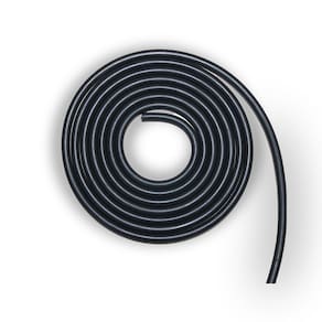 Cordão Borracha Redondo Maciço O`Ring 5mm - 125m - Preto