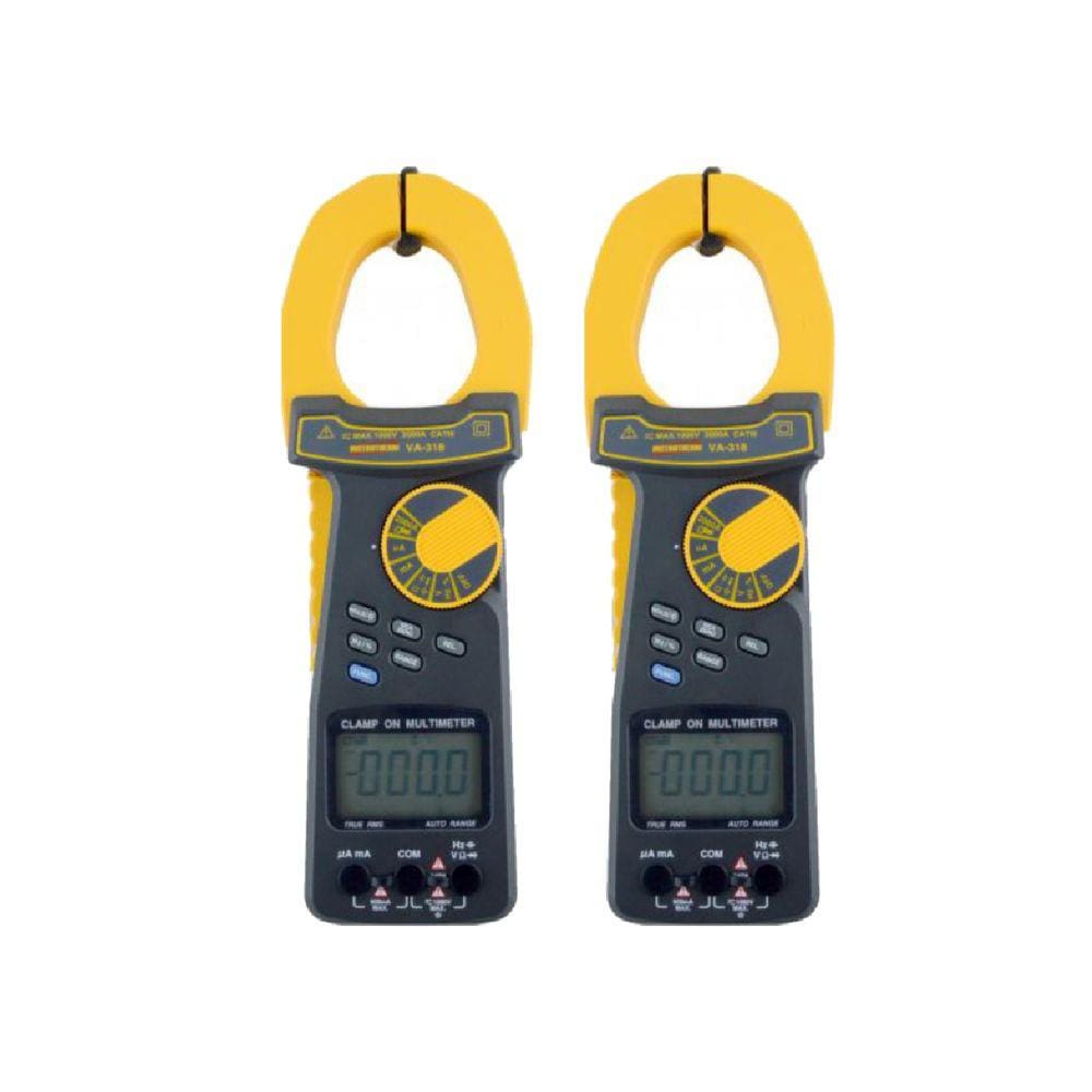 Kit 2 Alicate Volt Amperímetro Digital Tensão Corrente Rms Resistência Continuidade Diodo Va-318 Portátil Instrutherm
