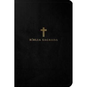 Biblia Sagrada Acf, Couro Soft, Preta, Letra Grande, Leitura Perfeita