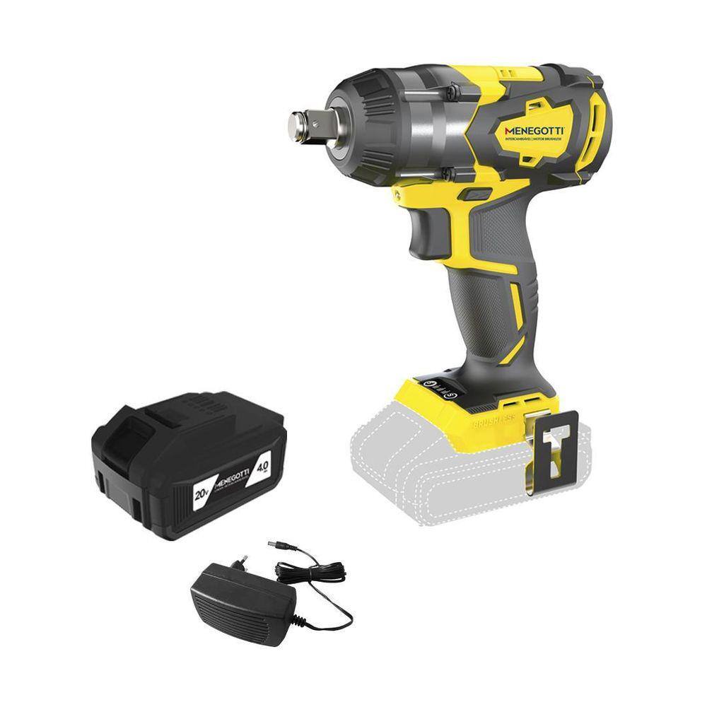 Chave Impacto Mci-21 20V Menegotti + Bateria E Carregador