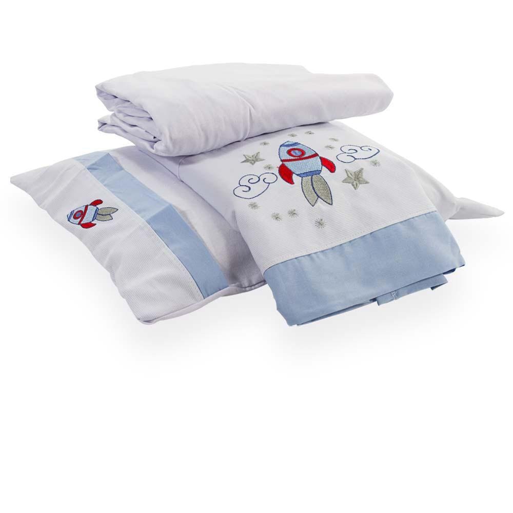 Jogo de Berço Bordado Foguete - Catran