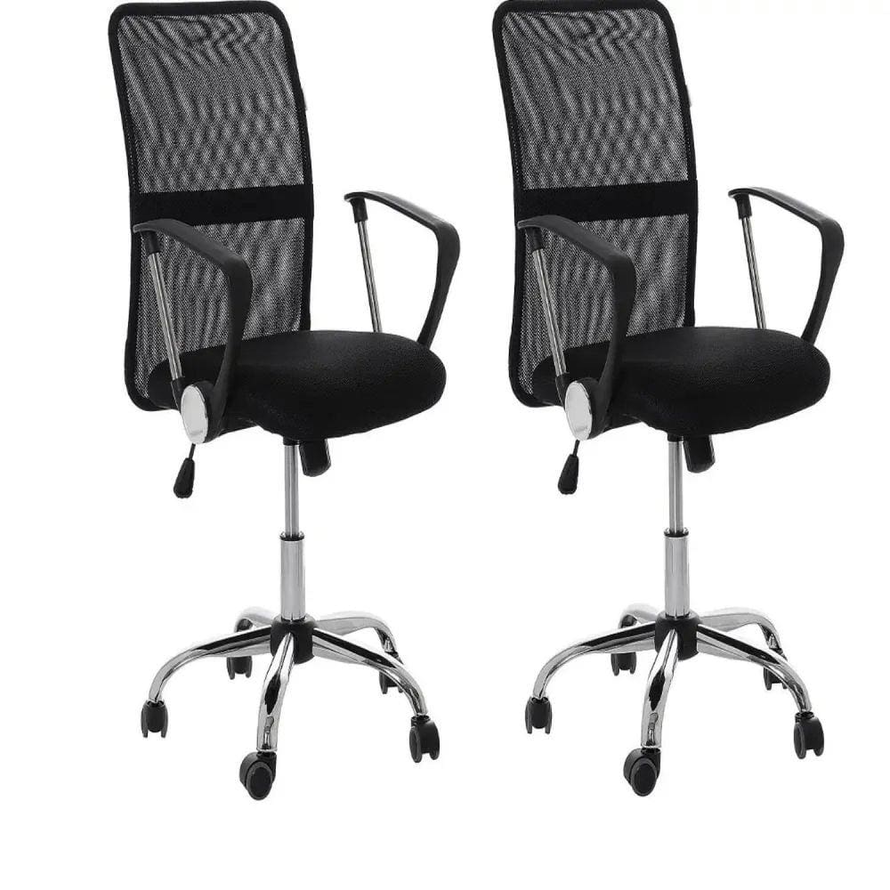 Kit 2 Cadeira de Escritorio Diretor Comfort Preto