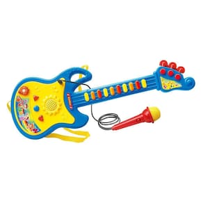Guitarra Com Microfone Azul Dmt5379 Dm Toys