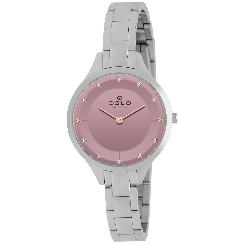 Relógio Oslo Feminino Ref: Ofbsss9T0028 R1Sx Slim Prateado