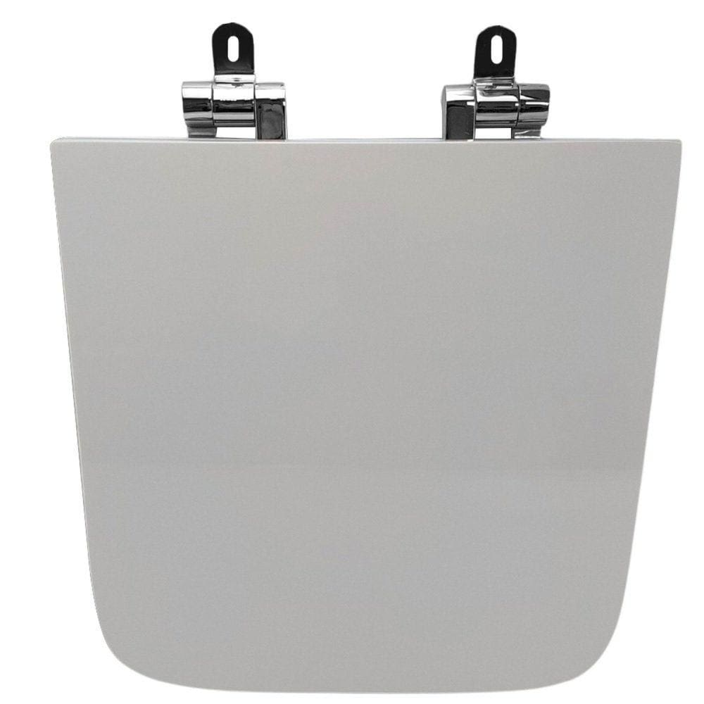 Assento Sanitário Poliéster para Louça Living deca Slow Close Cromado Branco