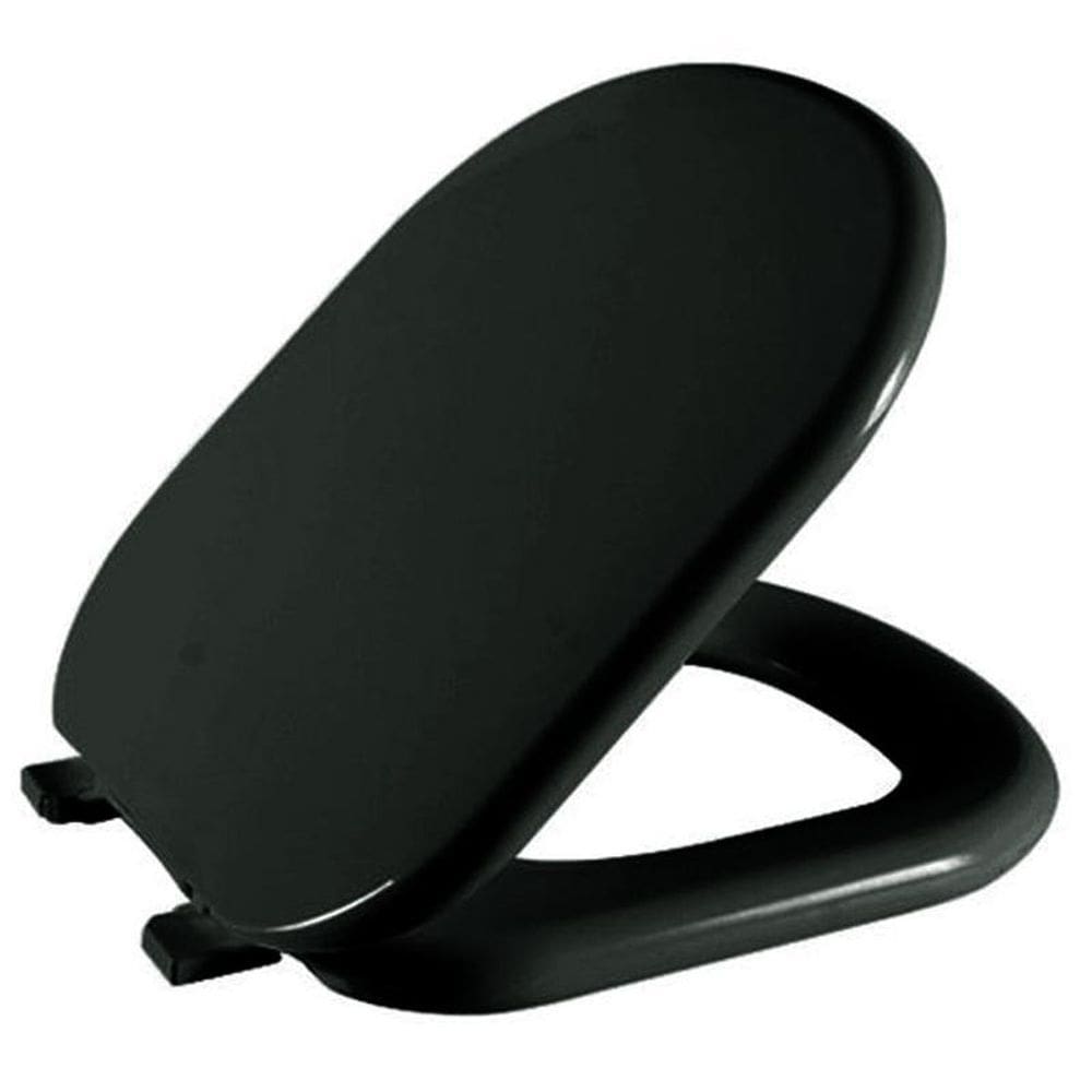 Assento Sanitário Greca Preto Almofadado - Resistente