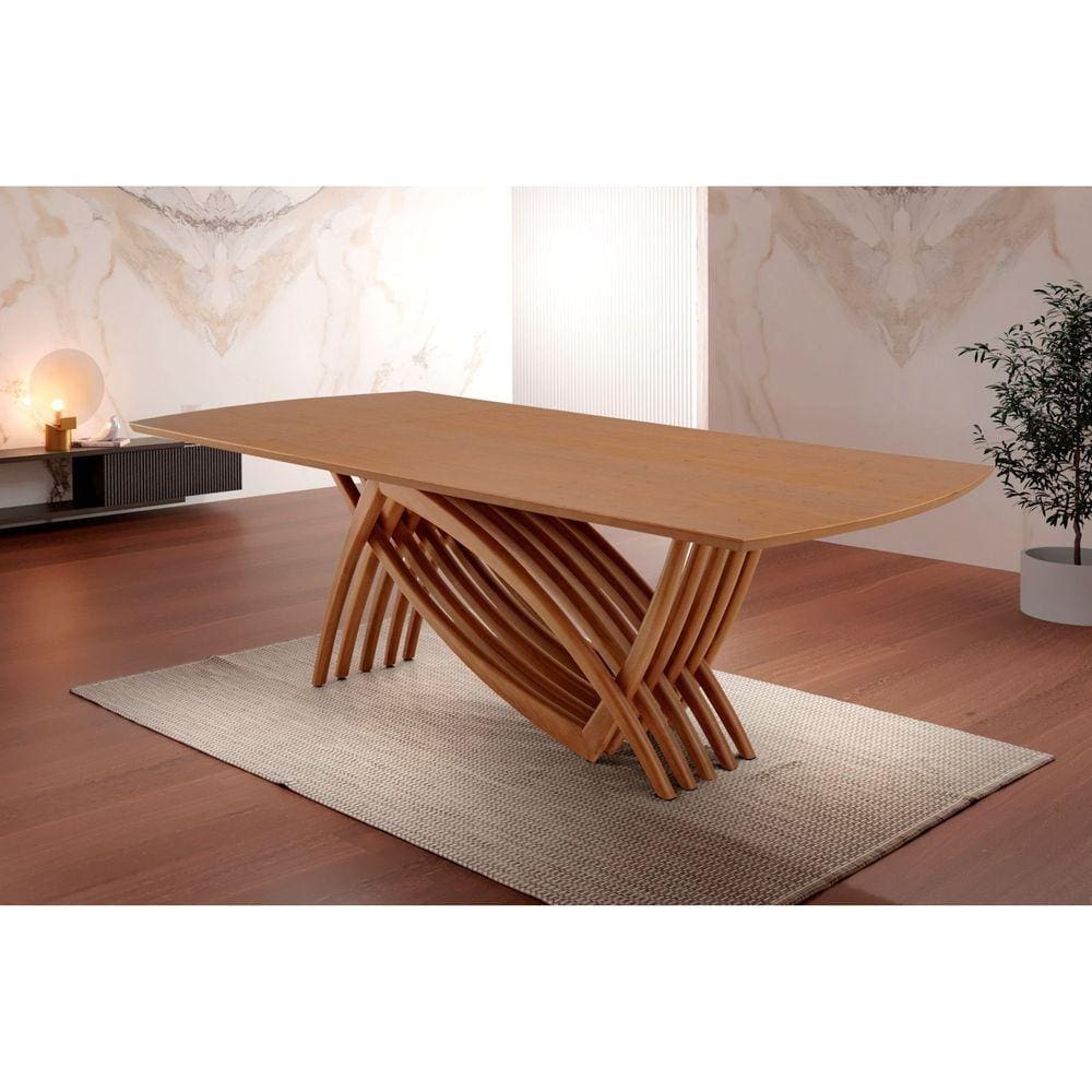 Mesa para Sala de Jantar Zurick 220 X 110cm Imbuia Natural/Cinamomo imbuia