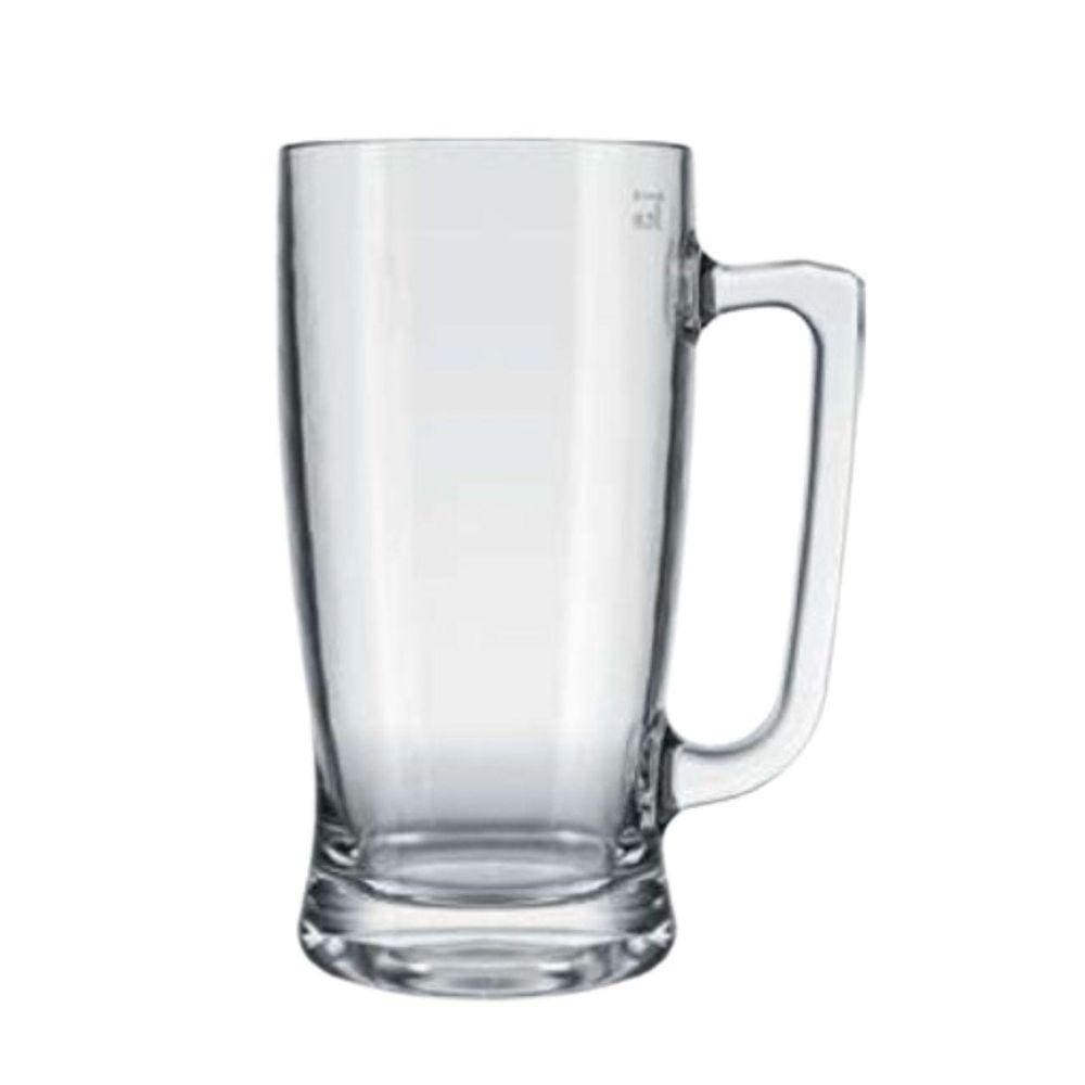 Jogo Caneca Chopp Cerveja Grande De Vidro Taberna 600Ml 12