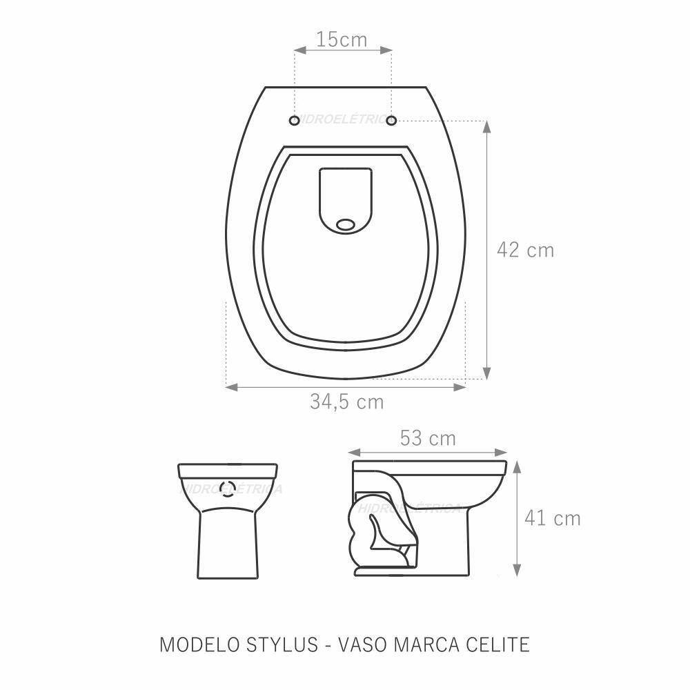 Tampa Vaso Stylus Caramelo Claro Tampa Vaso Celite Mdf