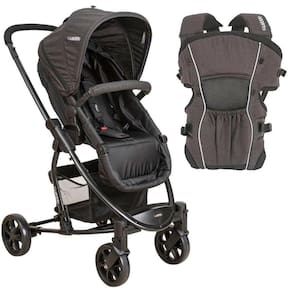 Carrinho de Bebê Prima e Canguru Muuv Preto - Kiddo