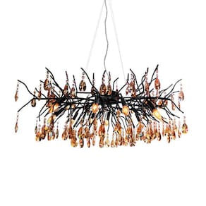 Lustre Branch  Galho Negro  - 100cm - DNA Iluminação