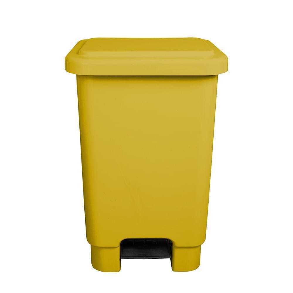 Lixeira Plástica Retangular com Pedal 100L - Haste Externa